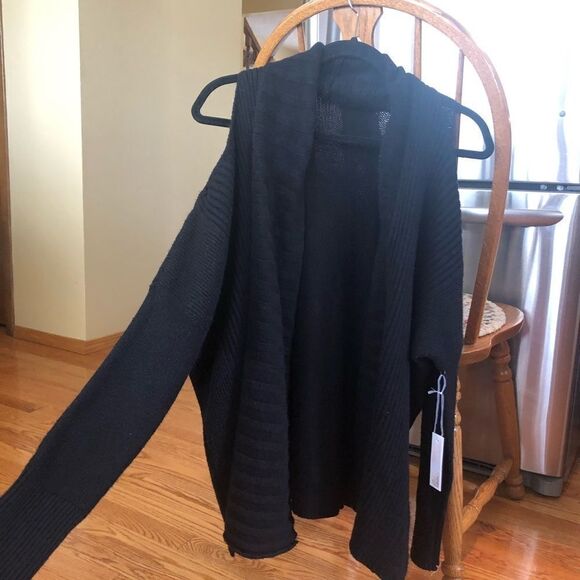 NWT- Chelsea28-Shawl Collar Cold Shoulder Cardigan - Picture 3 of 8